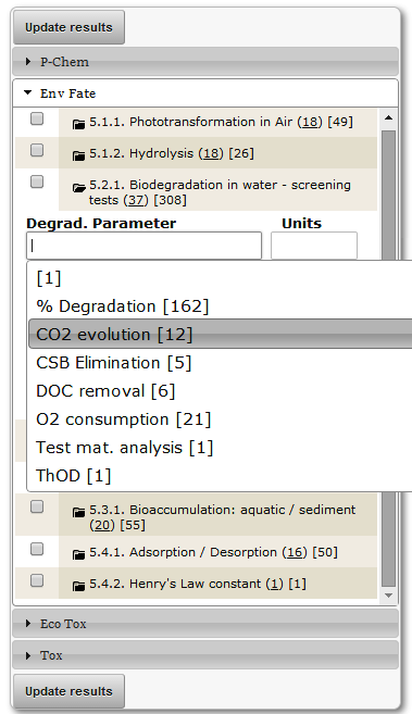 Env. Autocomplete (biodegradation parameter)