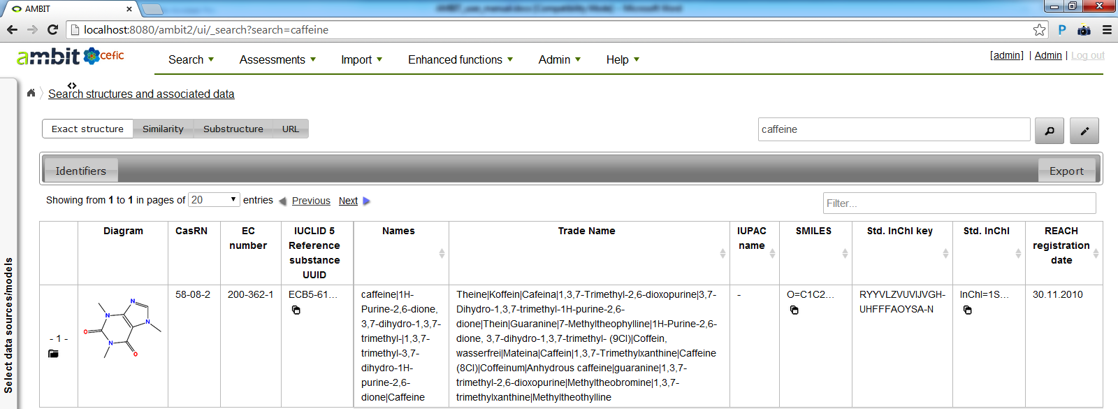 Search structures and associated data � results